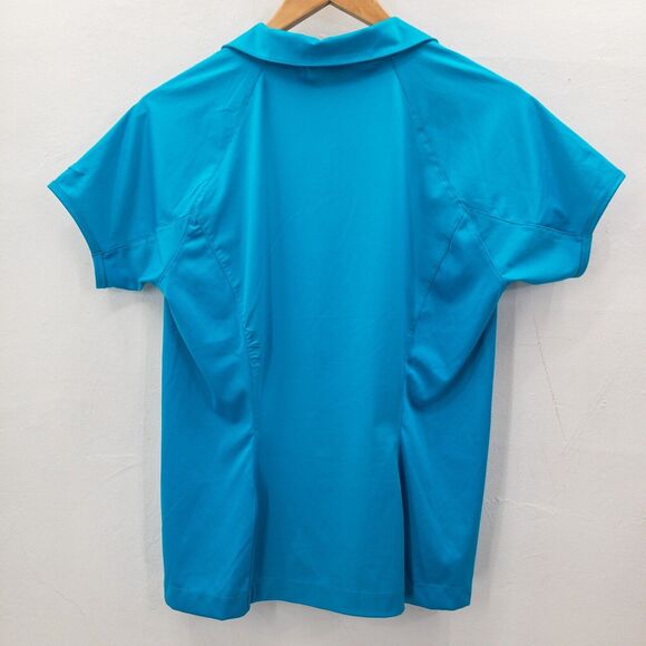 Nike Golf Dri Fit Short Sleeve Collared Active Top Blue Womens Size M 8-10 - Picture 6 of 10